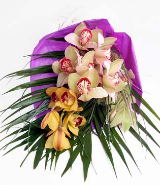  Uak cicekciler , cicek siparisi  1 adet dal orkide buket halinde sunulmakta