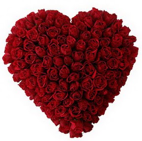  Uşak çiçekçi mağazası  muhteşem kırmızı güllerden kalp çiçeği