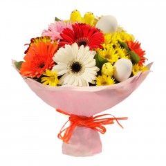 Karışık mevsim buketi Mevsimsel çiçek  Uşak internetten çiçek siparişi 