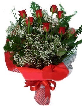 7 kırmızı gül buketi  Uşak çiçek servisi , çiçekçi adresleri 